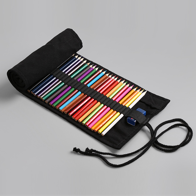 12/24/36/48/72 穴黒布鉛筆ケース文具化粧ブラシ - Beauty Makeup Case のレビューと価格