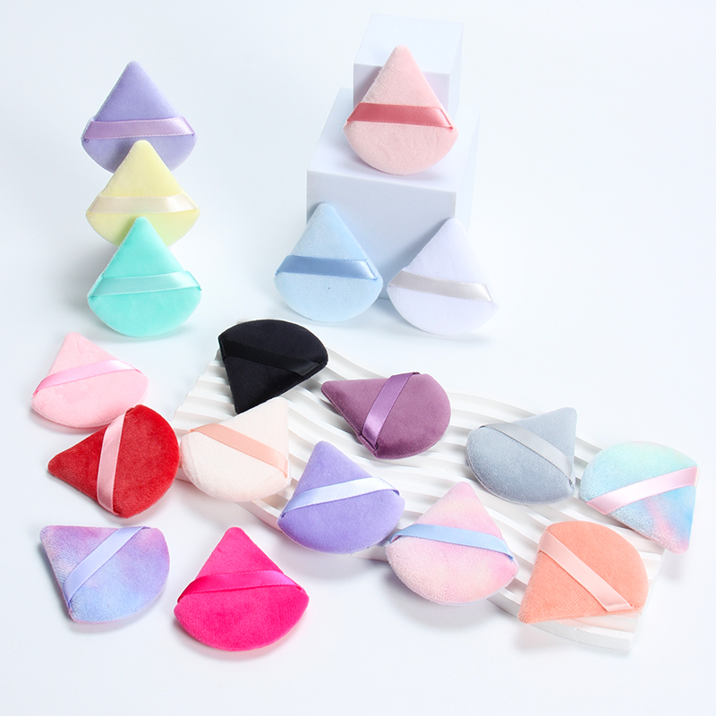2 個の三角形パウダーパフフェイスメイクスポンジソフトベルベ - Beauty Blender In Makeup のレビューと価格