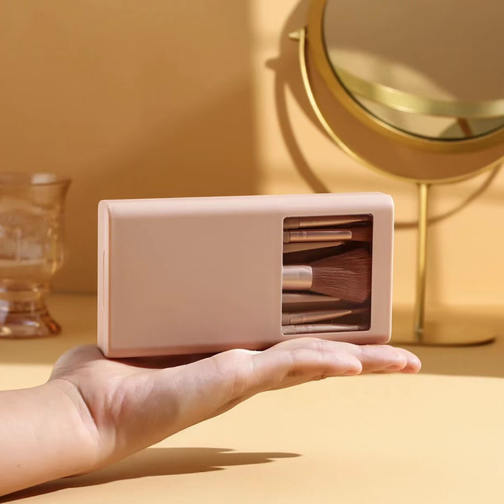 5 個の化粧ブラシキットミラーとケース付き折りたたみボックス - Beauty Makeup Case のレビューと価格