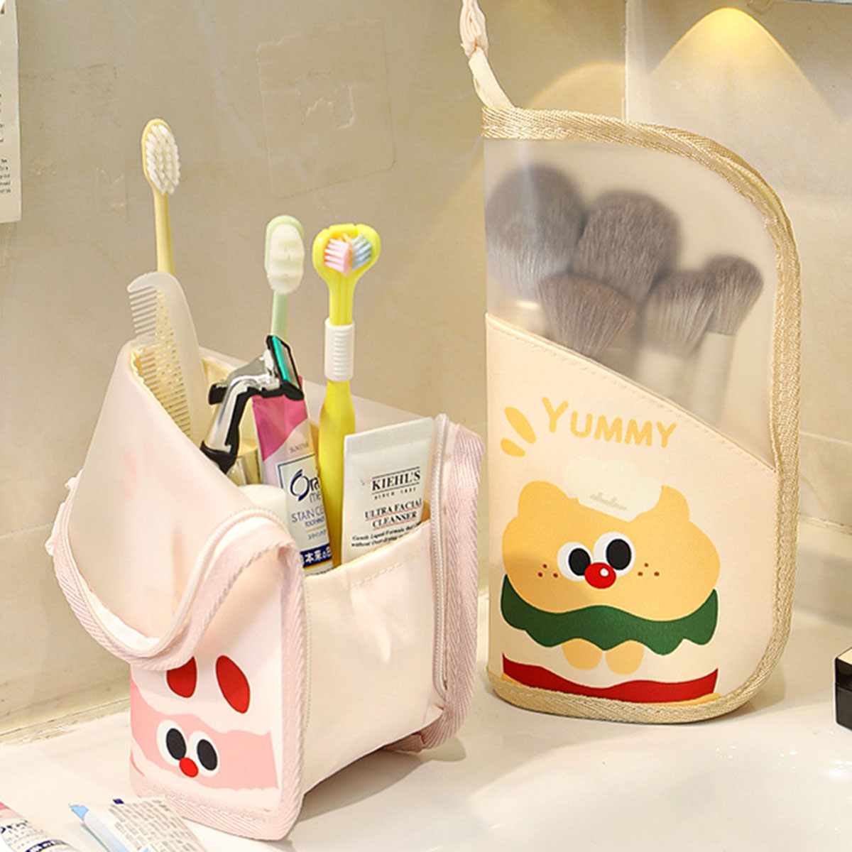 1 個化粧品バッグトラベルスタンド収納メイクアップ下着オーガ - Beauty Makeup Case のレビューと価格