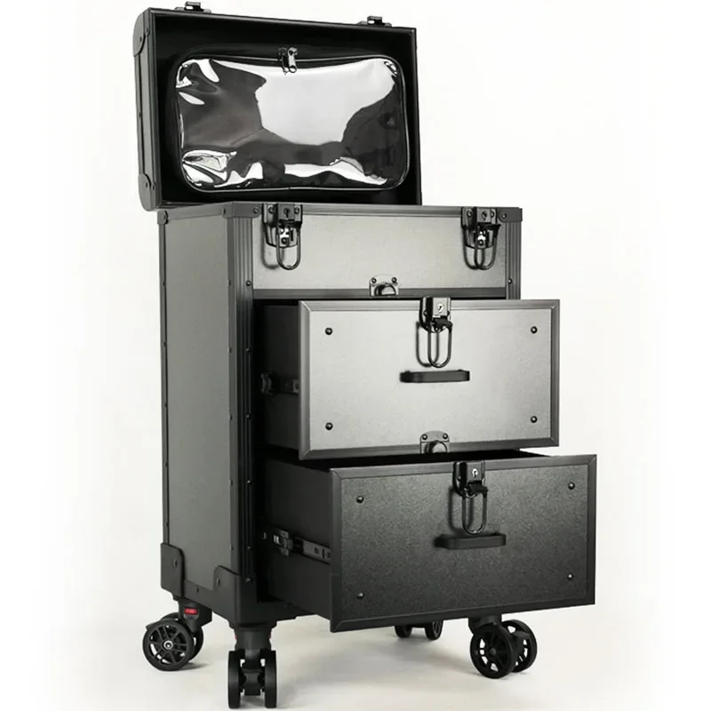 220V 新アルミ合金プロフェッショナルメイクボックストロリ - Beauty Makeup Trolley のレビューと価格