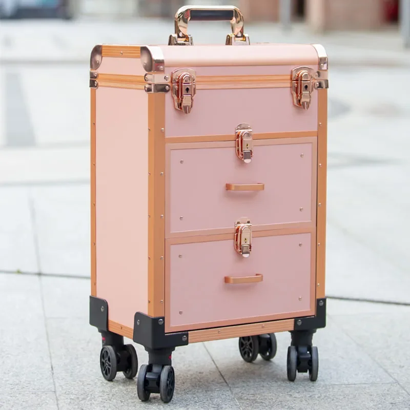 220V 新アルミ合金プロフェッショナルメイクボックストロリ - Beauty Makeup Trolley のレビューと価格