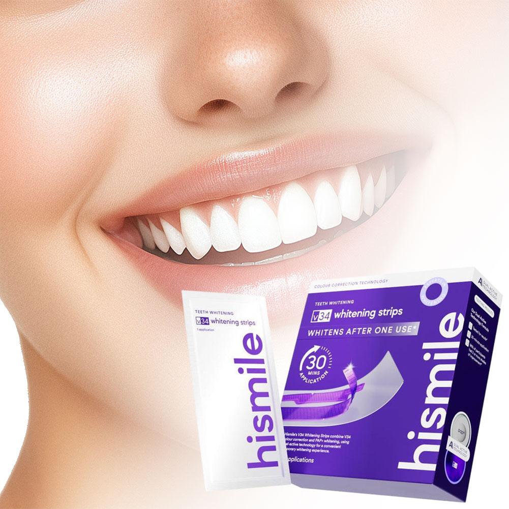 パープル歯のホワイトニングストリップ 歯の汚れ治療 歯のホワ - Teeth Whitening Strips のレビューと価格