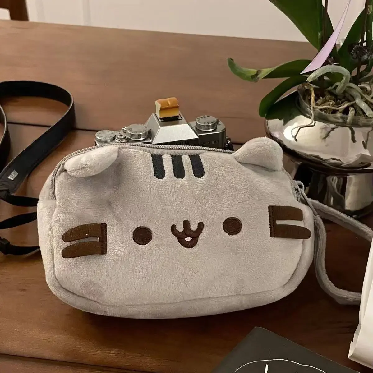 かわいいプシーンペンシルケース、漫画風の太った猫、大容量学生 - Beauty Makeup Case のレビューと価格