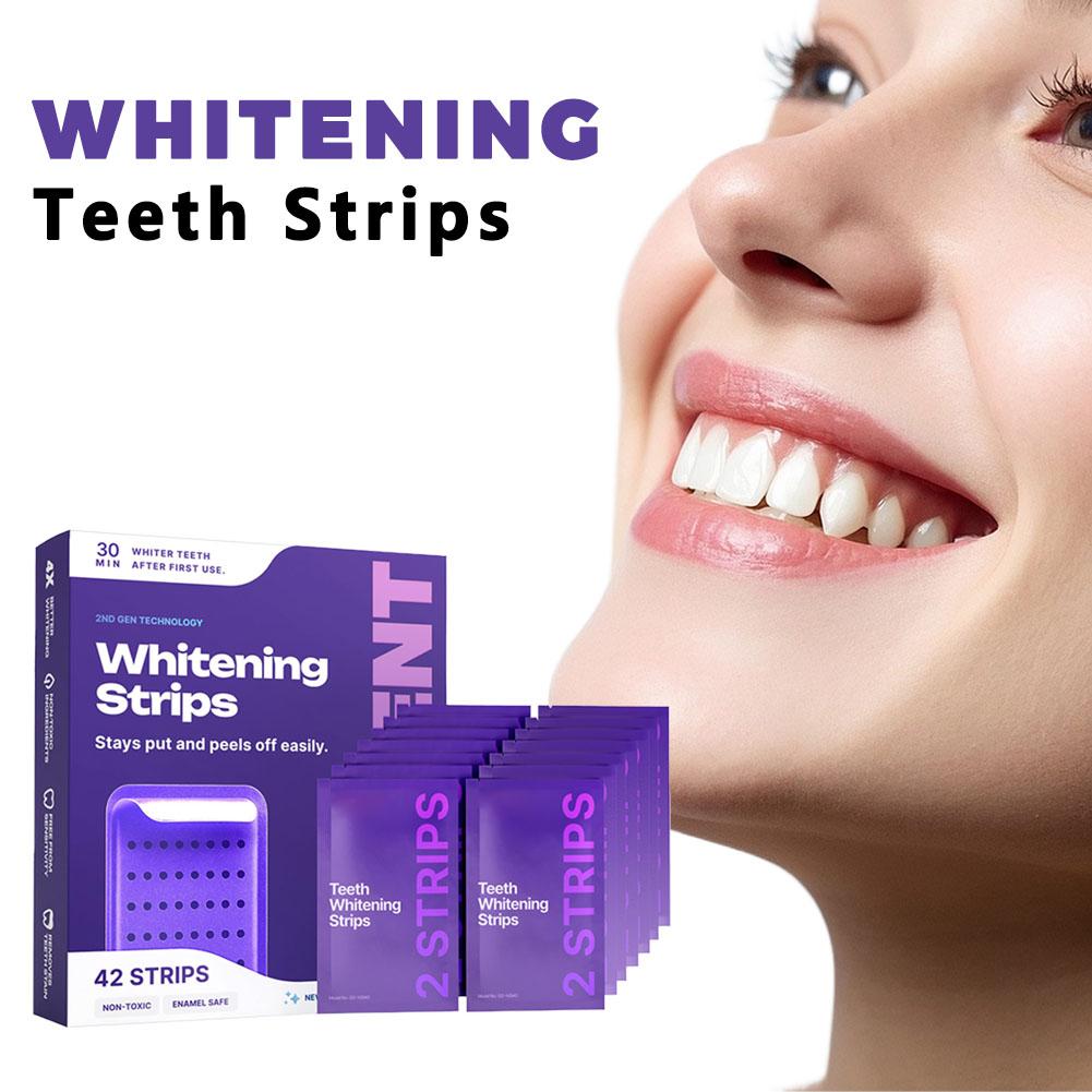 パープルフォーミュラ歯のホワイトニングストリップは歯を明るく - Teeth Whitening Strips のレビューと価格