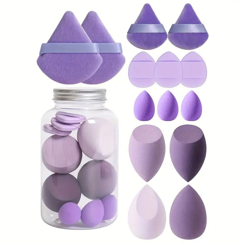 新しい14個入りメイクアップスポンジキットセット、ファンデー - Beauty Blender In Makeup のレビューと価格